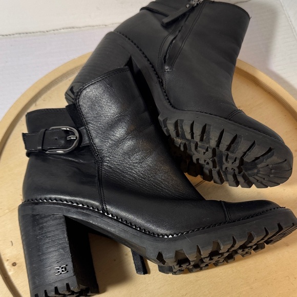 Sam Edelman Shoes - Sam Edelman Shania Black Leather Ankle Booties Sz7.5
